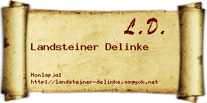 Landsteiner Delinke névjegykártya